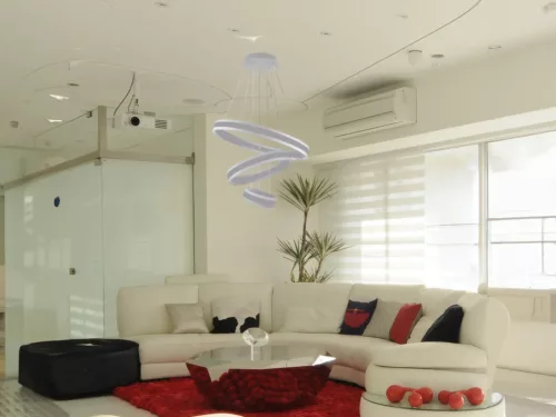 LED design mennyezeti lámpa 165W, moduláris méret, 3000K–6500K, IP20, ezüst - J4318/S