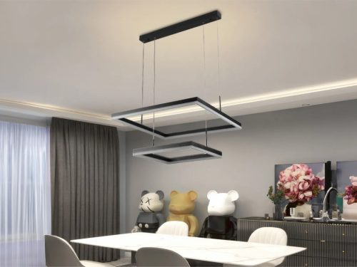 LED design mennyezeti lámpa 90W, 400x400+600x600 mm, 3000K–6500K, IP20 - J4321/B