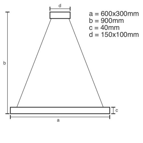 LED design mennyezeti lámpa 40W, 300x600 mm, 3000K–6500K, IP20 - J4322/B