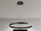 LED design mennyezeti lámpa, 70W, 4800 lm, Ø600 mm, 3000K-6500K, IP20, fekete - J4326/B