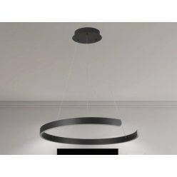   LED design mennyezeti lámpa, 70W, 4800 lm, Ø600 mm, 3000K-6500K, IP20, fekete - J4326/B