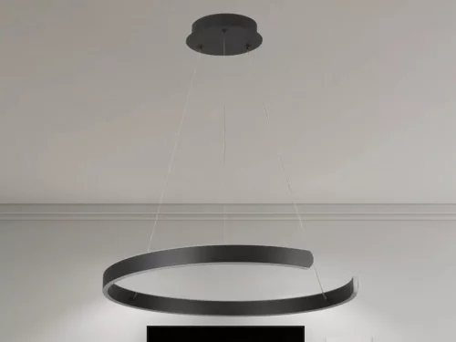 LED design mennyezeti lámpa, 70W, 4800 lm, Ø600 mm, 3000K-6500K, IP20, fekete - J4326/B