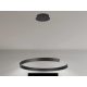 LED design mennyezeti lámpa, 70W, 4800 lm, Ø600 mm, 3000K-6500K, IP20, fekete - J4326/B