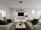 LED design mennyezeti lámpa, 70W, 4800 lm, Ø600 mm, 3000K-6500K, IP20, fekete - J4326/B