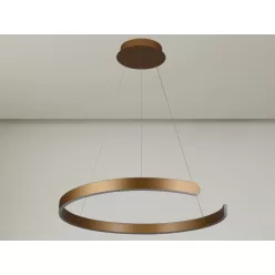   LED design mennyezeti lámpa 70W, Ø600 mm, 3000K–6500K, IP20, arany - J4326/G