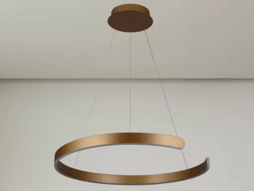 LED design mennyezeti lámpa 70W, Ø600 mm, 3000K–6500K, IP20, arany - J4326/G