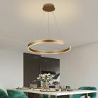 LED design mennyezeti lámpa 70W, Ø600 mm, 3000K–6500K, IP20, arany - J4326/G