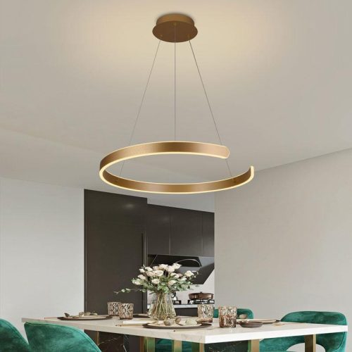 LED design mennyezeti lámpa 70W, Ø600 mm, 3000K–6500K, IP20, arany - J4326/G