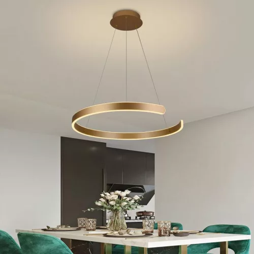 LED design mennyezeti lámpa 70W, Ø600 mm, 3000K–6500K, IP20, arany - J4326/G