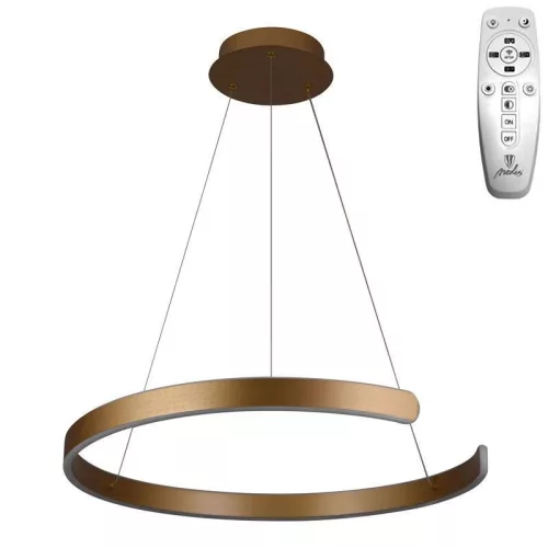 LED design mennyezeti lámpa 70W, Ø600 mm, 3000K–6500K, IP20, arany - J4326/G