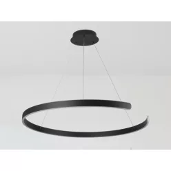   LED design mennyezeti lámpa, 100W, 6500 lm, Ø800 mm, 3000K-6500K, IP20, fekete - J4327/B