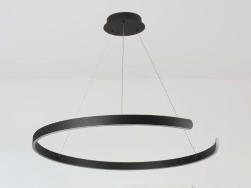 LED design mennyezeti lámpa, 100W, 6500 lm, Ø800 mm, 3000K-6500K, IP20, fekete - J4327/B