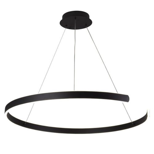 LED design mennyezeti lámpa, 100W, 6500 lm, Ø800 mm, 3000K-6500K, IP20, fekete - J4327/B