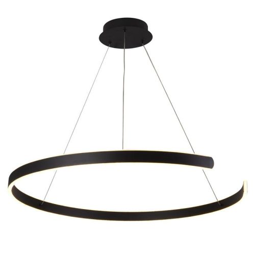 LED design mennyezeti lámpa, 100W, 6500 lm, Ø800 mm, 3000K-6500K, IP20, fekete - J4327/B