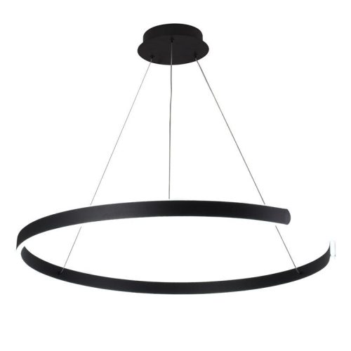 LED design mennyezeti lámpa, 100W, 6500 lm, Ø800 mm, 3000K-6500K, IP20, fekete - J4327/B