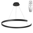 LED design mennyezeti lámpa, 100W, 6500 lm, Ø800 mm, 3000K-6500K, IP20, fekete - J4327/B