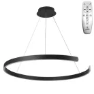 LED design mennyezeti lámpa, 100W, 6500 lm, Ø800 mm, 3000K-6500K, IP20, fekete - J4327/B