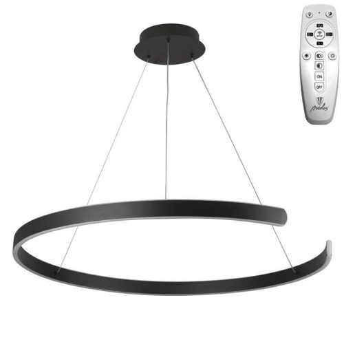 LED design mennyezeti lámpa, 100W, 6500 lm, Ø800 mm, 3000K-6500K, IP20, fekete - J4327/B