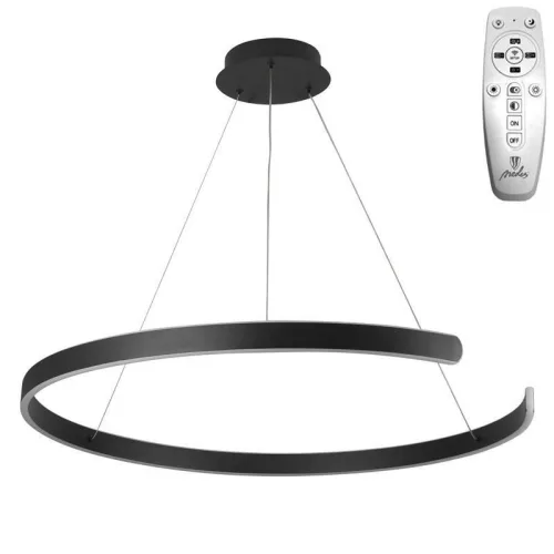 LED design mennyezeti lámpa, 100W, 6500 lm, Ø800 mm, 3000K-6500K, IP20, fekete - J4327/B