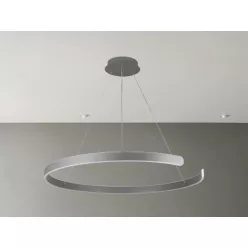   LED design mennyezeti lámpa, 100W, 6500 lm, Ø800 mm, 3000K-6500K, IP20, ezüst - J4327/S