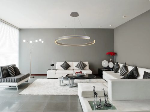LED design mennyezeti lámpa, 100W, 6500 lm, Ø800 mm, 3000K-6500K, IP20, ezüst - J4327/S