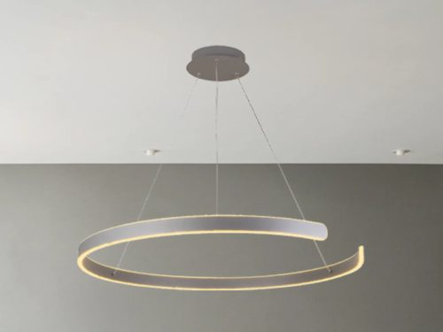 LED design mennyezeti lámpa, 100W, 6500 lm, Ø800 mm, 3000K-6500K, IP20, ezüst - J4327/S