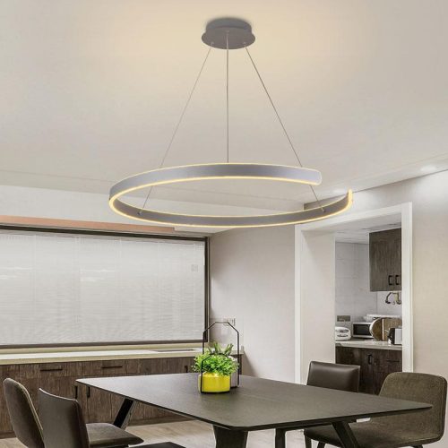 LED design mennyezeti lámpa, 100W, 6500 lm, Ø800 mm, 3000K-6500K, IP20, ezüst - J4327/S