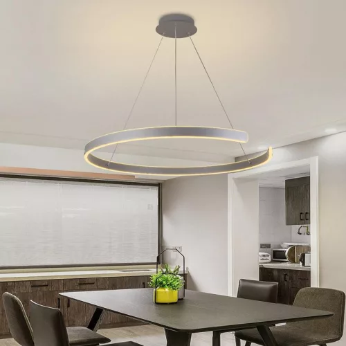 LED design mennyezeti lámpa, 100W, 6500 lm, Ø800 mm, 3000K-6500K, IP20, ezüst - J4327/S