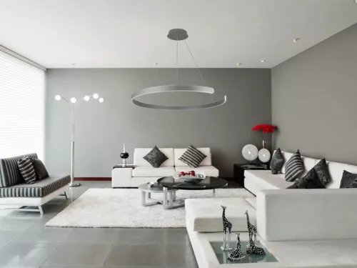 LED design mennyezeti lámpa, 100W, 6500 lm, Ø800 mm, 3000K-6500K, IP20, ezüst - J4327/S