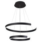 LED design mennyezeti lámpa, 120W, 7800 lm, 400+600 mm, 3000K-6500K, IP20, fekete - J4328/B