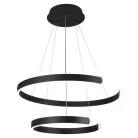 LED design mennyezeti lámpa, 120W, 7800 lm, 400+600 mm, 3000K-6500K, IP20, fekete - J4328/B