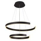 LED design mennyezeti lámpa, 120W, 7800 lm, 400+600 mm, 3000K-6500K, IP20, fekete - J4328/B