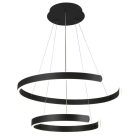 LED design mennyezeti lámpa, 120W, 7800 lm, 400+600 mm, 3000K-6500K, IP20, fekete - J4328/B