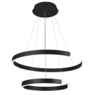 LED design mennyezeti lámpa, 120W, 7800 lm, 400+600 mm, 3000K-6500K, IP20, fekete - J4328/B