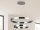 LED design mennyezeti lámpa, 120W, 7800 lm, 400+600 mm, 3000K-6500K, IP20 - J4328/CH