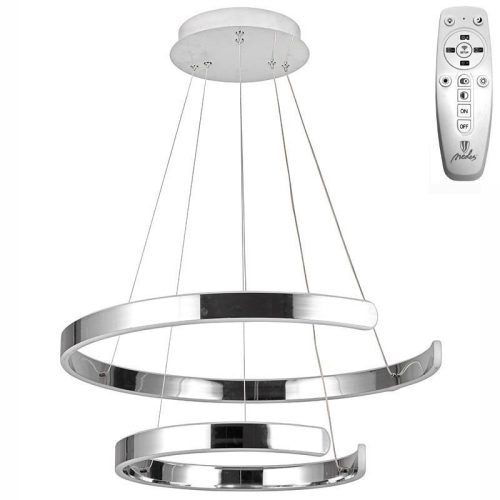 LED design mennyezeti lámpa, 120W, 7800 lm, 400+600 mm, 3000K-6500K, IP20 - J4328/CH