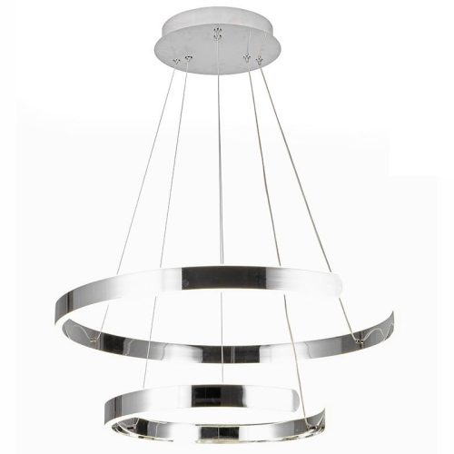 LED design mennyezeti lámpa, 120W, 7800 lm, 400+600 mm, 3000K-6500K, IP20 - J4328/CH
