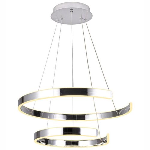 LED design mennyezeti lámpa, 120W, 7800 lm, 400+600 mm, 3000K-6500K, IP20 - J4328/CH