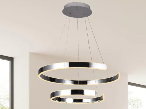 LED design mennyezeti lámpa, 120W, 7800 lm, 400+600 mm, 3000K-6500K, IP20 - J4328/CH