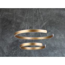   LED design mennyezeti lámpa, 120W, 7800 lm, 400+600 mm, 3000K-6500K, IP20, arany - J4328/G