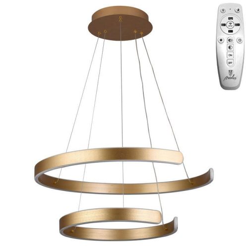 LED design mennyezeti lámpa, 120W, 7800 lm, 400+600 mm, 3000K-6500K, IP20, arany - J4328/G
