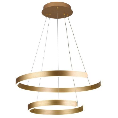 LED design mennyezeti lámpa, 120W, 7800 lm, 400+600 mm, 3000K-6500K, IP20, arany - J4328/G