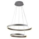 LED design mennyezeti lámpa, 120W, 7800 lm, 400+600 mm, 3000K-6500K, IP20, ezüst - J4328/S