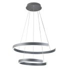 LED design mennyezeti lámpa, 120W, 7800 lm, 400+600 mm, 3000K-6500K, IP20, ezüst - J4328/S