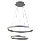 LED design mennyezeti lámpa, 120W, 7800 lm, 400+600 mm, 3000K-6500K, IP20, ezüst - J4328/S