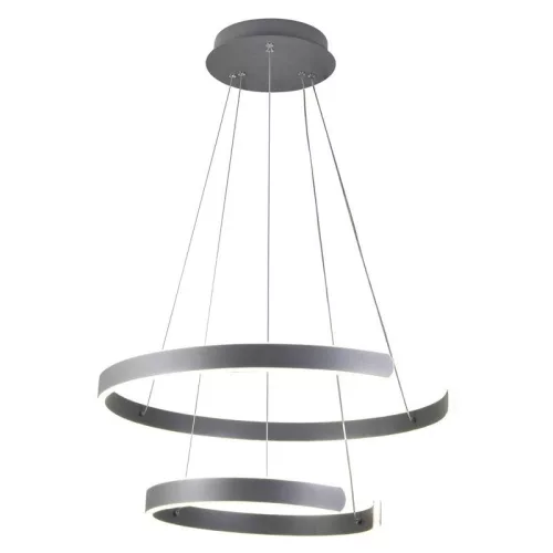 LED design mennyezeti lámpa, 120W, 7800 lm, 400+600 mm, 3000K-6500K, IP20, ezüst - J4328/S