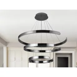   LED design mennyezeti lámpa 220W, 400+600+800 mm, 3000K-6500K, IP20 - J4329/CH