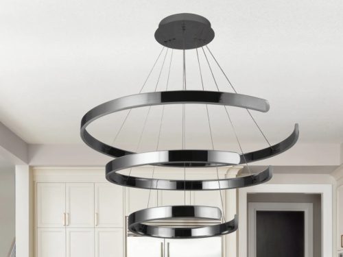 LED design mennyezeti lámpa 220W, 400+600+800 mm, 3000K-6500K, IP20 - J4329/CH