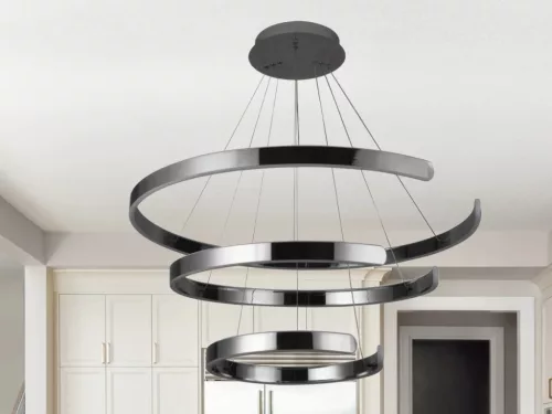 LED design mennyezeti lámpa 220W, 400+600+800 mm, 3000K-6500K, IP20 - J4329/CH