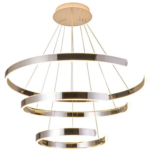 LED design mennyezeti lámpa 220W, 400+600+800 mm, 3000K-6500K, IP20 - J4329/CH